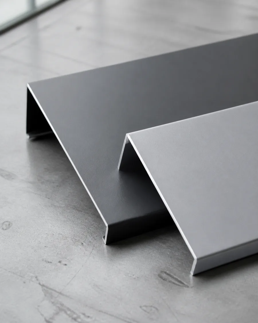 Close view of architectural composite panel material
